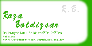 roza boldizsar business card